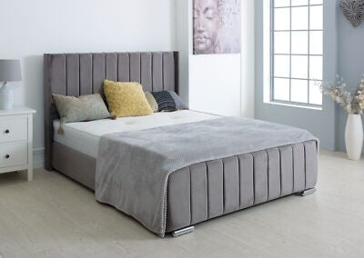 Velvet Wingback Bed