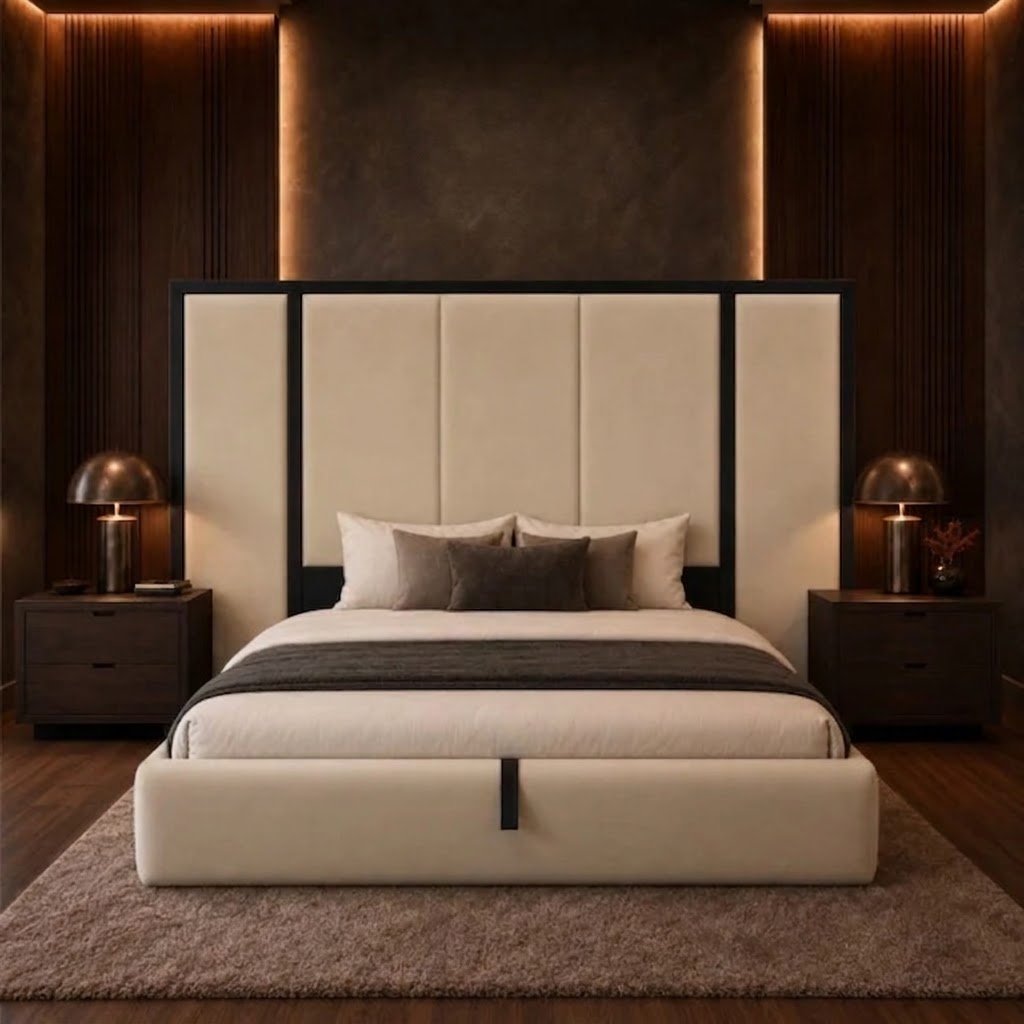 Atlas Luxury Panelled Ottoman Bed Frame