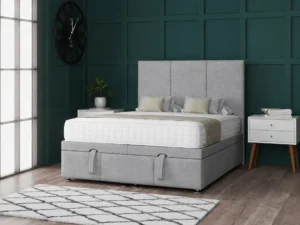 3 Panel Ottoman Storage Divan Bed With Headboard And Footboard