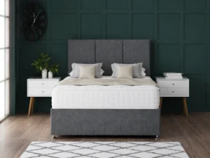 3 Panel Divan Bed Set with stylish three-panel headboard by Dreamcraft Furniture