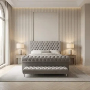 Quebec Chesterfield Sleigh Bed