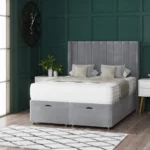 Amelia Wing Ottoman Bed with floor-standing headboard by Dreamcraft Furniture