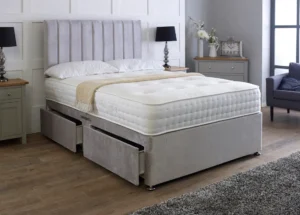 Apollo Divan Bed Set with pocket sprung mattress and headboard by Dreamcraft Furniture