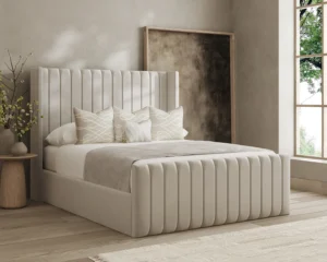 Dora Lined Wingback Bed Frame