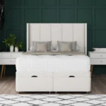 5 Panel Ottoman Bed with floor-standing wing headboard by Dreamcraft Furniture