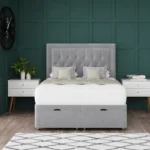 Miami Ottoman Bed with Chesterfield-inspired headboard by Dreamcraft Furniture