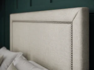 Hannah Beading Divan Bed Set With Footboard and beaded headboard by Dreamcraft Furniture