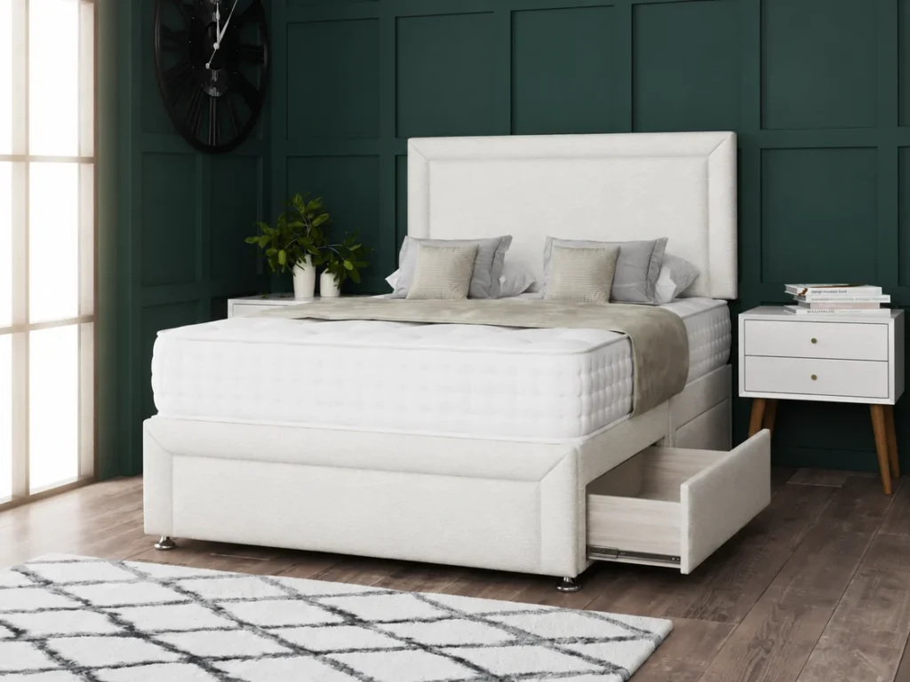 Hannah Divan Bed Set With Footboard and bumper bar headboard by Dreamcraft Furniture