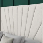 Sunrise Ottoman Bed with radiating wing headboard by Dreamcraft Furniture