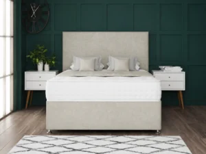 Jane Divan Bed Set with minimalist plain headboard by Dreamcraft Furniture