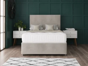 Jane Divan Bed Set With Footboard and minimalist plain headboard by Dreamcraft Furniture