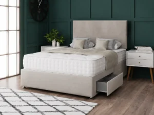 Jane Divan Bed Set With Footboard and minimalist plain headboard by Dreamcraft Furniture