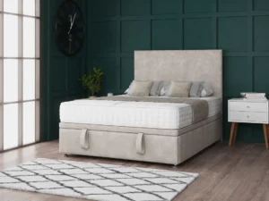 Jane Ottoman Storage Divan Bed With Headboard And Footboard