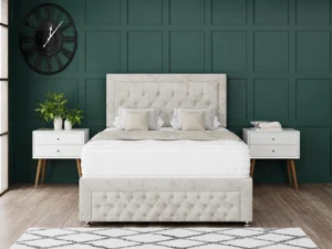 Miami Divan Bed Set With Footboard and stylish headboard by Dreamcraft Furniture