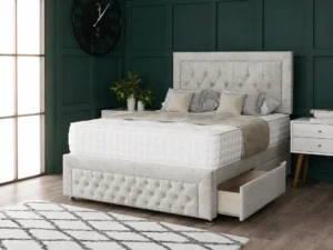 Miami Divan Bed Set With Footboard and stylish headboard by Dreamcraft Furniture