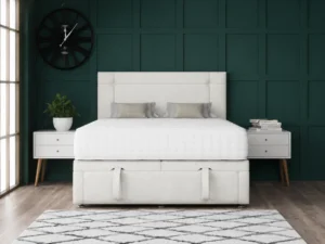 Milan Ottoman Storage Divan Bed With Headboard And Footboard