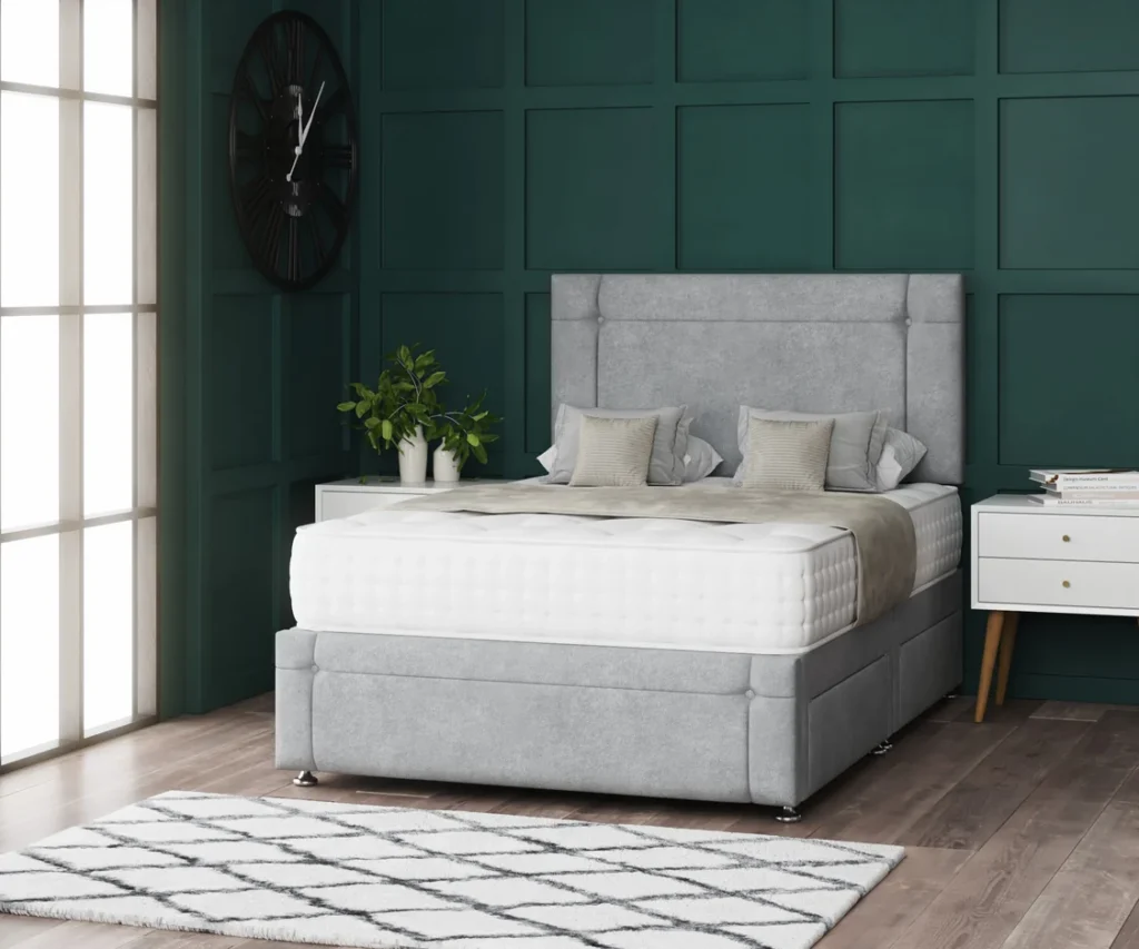 Milan Divan Bed Set With Footboard and stylish headboard by Dreamcraft Furniture