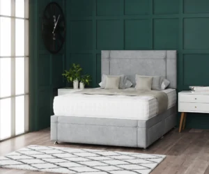 Milan Divan Bed Set With Footboard and stylish headboard by Dreamcraft Furniture