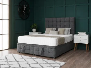 Omega Ottoman Storage Divan Bed With Headboard And Footboard