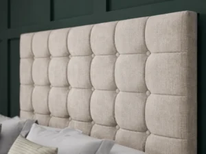Omega Divan Bed Set With Footboard and buttoned geometric headboard by Dreamcraft Furniture