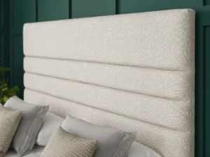 Paris Divan Bed Set with horizontally lined headboard by Dreamcraft Furniture