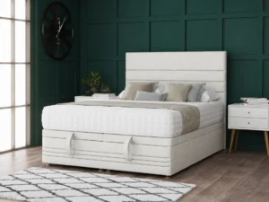 Paris Ottoman Storage Divan Bed With Headboard And Footboard