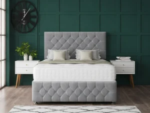 Princess Divan Bed Set With Footboard and stylish headboard by Dreamcraft Furniture