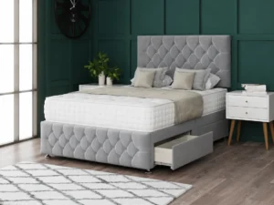 Princess Divan Bed Set With Footboard and stylish headboard by Dreamcraft Furniture