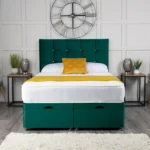 Cube Ottoman Bed with cube-inspired headboard by Dreamcraft Furniture