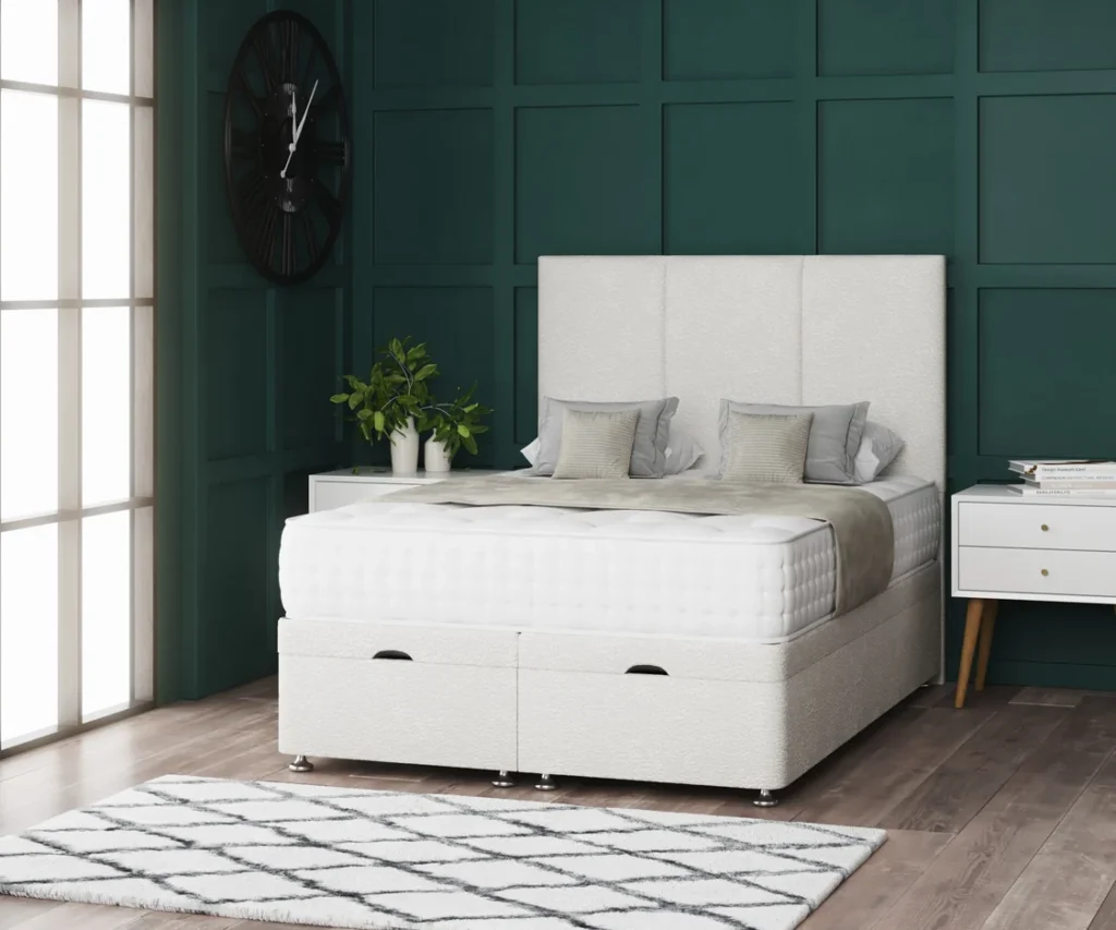 3 Panel Ottoman Bed with floor-standing headboard by Dreamcraft Furniture
