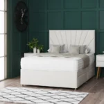 Sunrise Divan Bed Set with radiating sun-inspired headboard by Dreamcraft Furniture