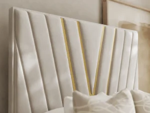 Vanessa Gold Strip Bed Frame