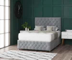 Princess Divan Bed Set With Footboard and stylish headboard by Dreamcraft Furniture