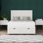 Jane Ottoman Bed with minimalist headboard by Dreamcraft Furniture