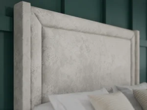 Hannah Ottoman Bed with floor-standing bumper bar wing headboard by Dreamcraft Furniture
