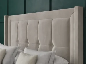 Venice Ottoman Bed with floor-standing wing headboard by Dreamcraft Furniture