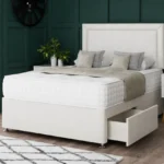 Hannah Divan Bed Set with sleek bumper bar headboard by Dreamcraft Furniture