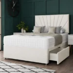 Sunrise Divan Bed Set with radiating sun-inspired headboard by Dreamcraft Furniture