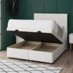 Jane Ottoman Bed with minimalist headboard by Dreamcraft Furniture